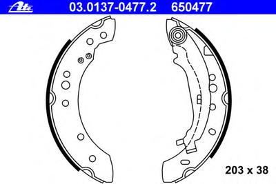 Комплект тормозных колодок ATE 03.0137-0477.2