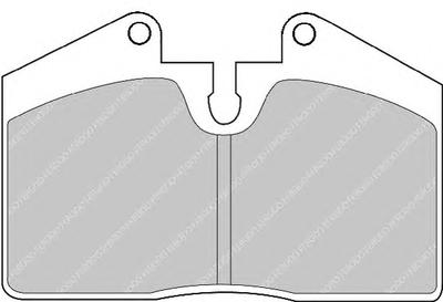 Комплект тормозных колодок, дисковый тормоз FERODO FDB451