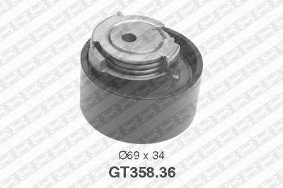 Натяжной ролик, ремень ГРМ SNR GT358.36