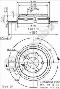 Тормозной диск BREMBO 08.8405.10