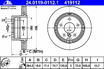 Тормозной диск ATE 24.0119-0112.1