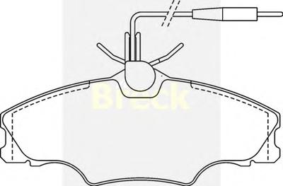 Комплект тормозных колодок, дисковый тормоз BRECK 21724 00 701 10