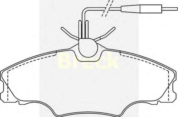 Комплект тормозных колодок, дисковый тормоз BRECK
