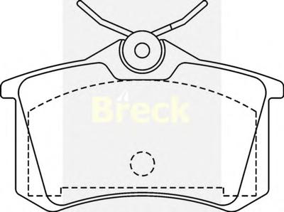 Комплект тормозных колодок, дисковый тормоз BRECK 20961 00 704 00