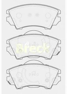 Комплект тормозных колодок, дисковый тормоз BRECK 24412 00 701 10