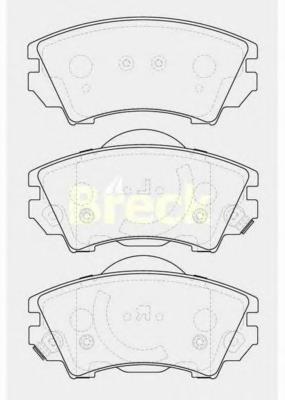 Комплект тормозных колодок, дисковый тормоз BRECK
