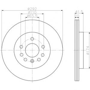 Тормозной диск TEXTAR 98200 1184 0 1