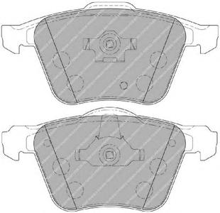 Комплект тормозных колодок, дисковый тормоз FERODO FDB1631