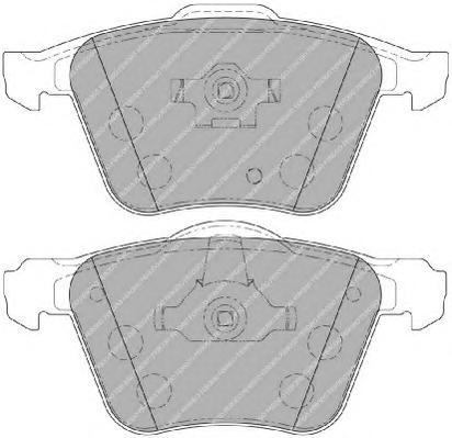 Комплект тормозных колодок, дисковый тормоз FERODO