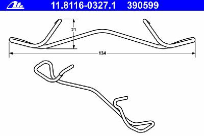 Пружина, тормозной суппорт ATE 11.8116-0327.1