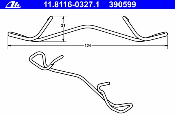Пружина, тормозной суппорт ATE