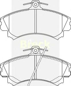 Комплект тормозных колодок, дисковый тормоз BRECK 21920 00 701 10