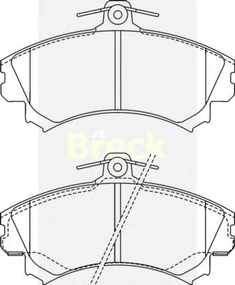 Комплект тормозных колодок, дисковый тормоз BRECK