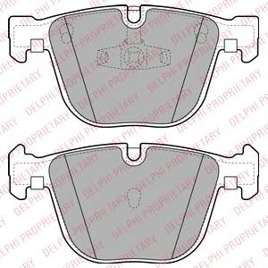 Комплект тормозных колодок, дисковый тормоз DELPHI LP2141