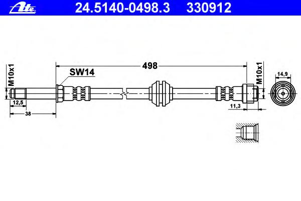 Тормозной шланг ATE