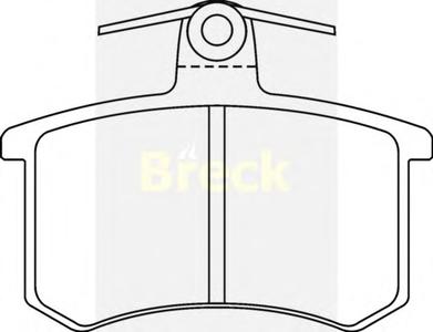 Комплект тормозных колодок, дисковый тормоз BRECK 21144 00 704 00