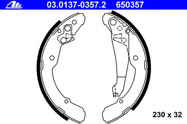 Комплект тормозных колодок ATE