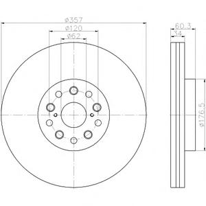 Тормозной диск TEXTAR 98200 2243 0 1