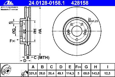 Тормозной диск ATE 24.0128-0158.1