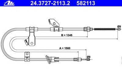 Трос ручника ATE 24.3727-2113.2