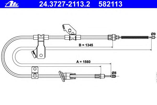Трос ручника ATE