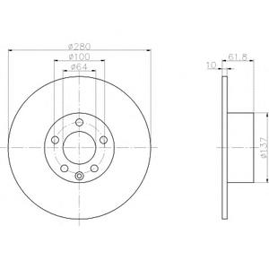 Тормозной диск TEXTAR 98200 1035 0 1