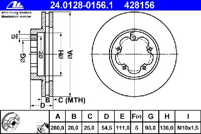 Тормозной диск ATE 24.0128-0156.1