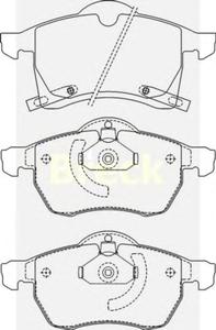 Комплект тормозных колодок, дисковый тормоз BRECK 23057 00 701 10