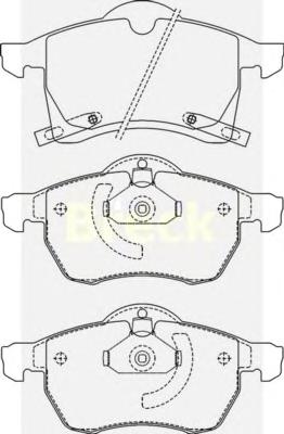 Комплект тормозных колодок, дисковый тормоз BRECK
