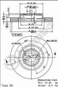 Тормозной диск BREMBO 09.7395.10