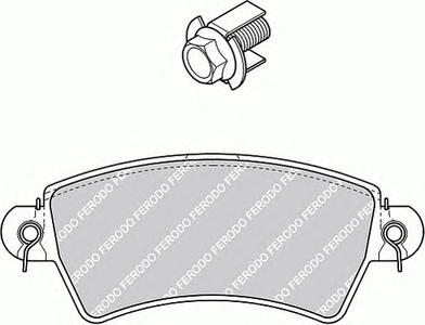Комплект тормозных колодок, дисковый тормоз FERODO