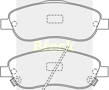 Комплект тормозных колодок, дисковый тормоз BRECK 23768 00 701 10