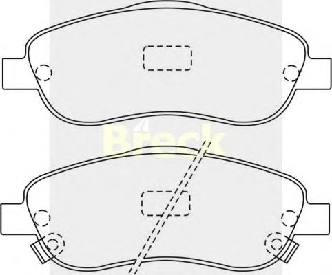 Комплект тормозных колодок, дисковый тормоз BRECK