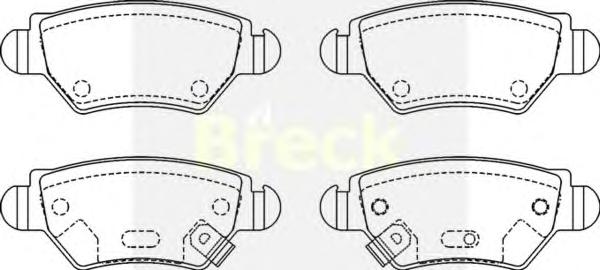 Комплект тормозных колодок, дисковый тормоз BRECK