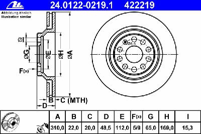 Тормозной диск ATE 24.0122-0219.1