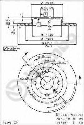 Тормозной диск BREMBO