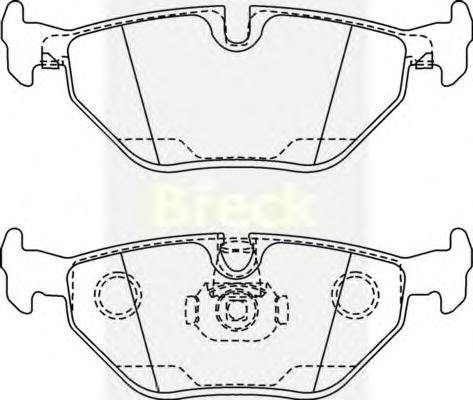 Комплект тормозных колодок, дисковый тормоз BRECK