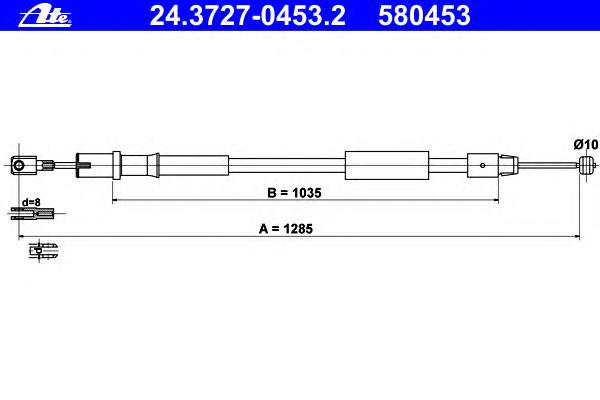 Трос ручника ATE