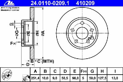 Тормозной диск ATE 24.0110-0209.1