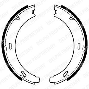 Комплект тормозных колодок, стояночная тормозная система DELPHI