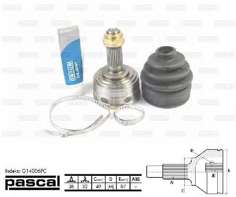 Шарнир, приводной вал PASCAL