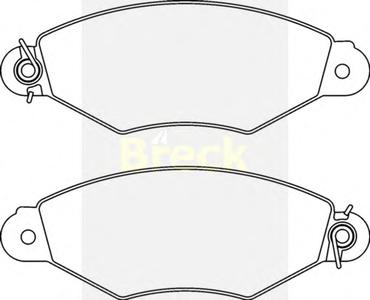 Комплект тормозных колодок, дисковый тормоз BRECK 21980 00 702 10
