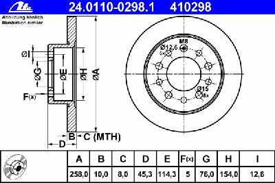 Тормозной диск ATE 24.0110-0298.1