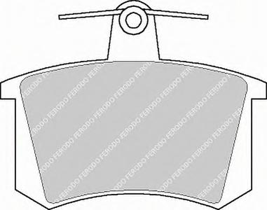 Комплект тормозных колодок, дисковый тормоз FERODO FDB222