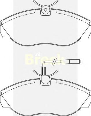 Комплект тормозных колодок, дисковый тормоз BRECK