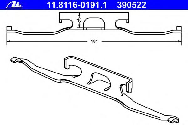 Пружина, тормозной суппорт ATE