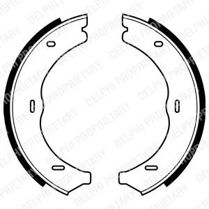 Комплект тормозных колодок, стояночная тормозная система DELPHI