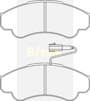 Комплект тормозных колодок, дисковый тормоз BRECK