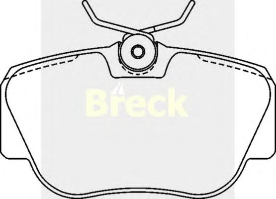 Комплект тормозных колодок, дисковый тормоз BRECK