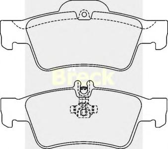 Комплект тормозных колодок, дисковый тормоз BRECK 23334 00 702 20
